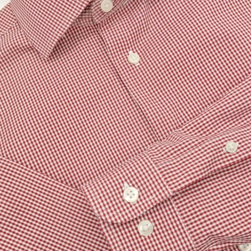 The Men’s Store Bloomingdale’s  Size Large Non Iron Gingham Plaid Pocket Shirt